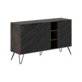 Credenza ossido e nera marmo 142x35x83h cm 3 ante - Alin