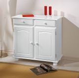Credenza Paderborn, Buffet da soggiorno, Madia da salotto, Dispensa da cucina, 88x43 h87 cm, Bianco