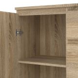 Credenza quercia 119x40x83h cm 2 ante e 3 cassetti - Zumpano