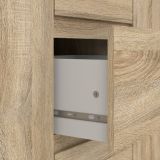 Credenza quercia 119x40x83h cm 2 ante e 3 cassetti - Zumpano