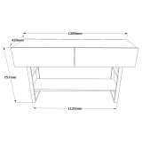 Credenza quercia 138x43x75h cm 2 ante - Allein