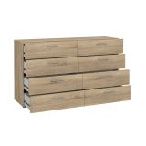 Credenza quercia 140x40x81h cm 8 cassetti - Phethai