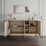 Credenza quercia 142x35x83h cm 3 ante - Alin
