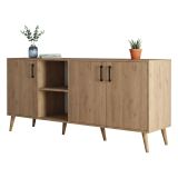 Credenza quercia 180x45x80h cm 3 ante - Vardah