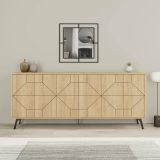 Credenza quercia 184x35x77h cm 4 ante - Earl