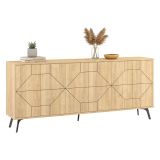 Credenza quercia 184x35x77h cm 4 ante - Earl