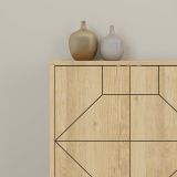 Credenza quercia 184x35x77h cm 4 ante - Earl