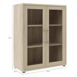 Credenza quercia 89x40x113h cm 2 ante - Ampezzo