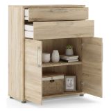 Credenza quercia 89x40x113h cm 2 ante e 2 cassetti - Agra