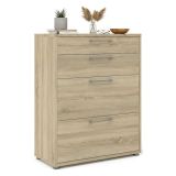 Credenza quercia 89x40x113h cm 4 cassetti - Anghiari