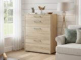 Credenza quercia 89x40x113h cm 4 cassetti - Anghiari