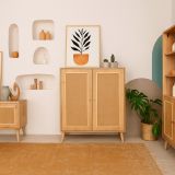 Credenza quercia 90x40x110h cm 2 ante - Albiano