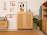 Credenza quercia 90x40x110h cm 2 ante - Albiano