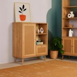 Credenza quercia 90x40x110h cm 2 ante - Jingu