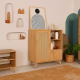 Credenza quercia 90x40x110h cm 2 ante - Sfalerite