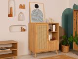 Credenza quercia 90x40x110h cm 2 ante - Sfalerite
