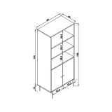 Credenza quercia 90x40x110h cm 2 ante - Skopje
