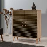 Credenza quercia 95x36x111h cm 4 ante - Agyemang