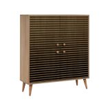 Credenza quercia 95x36x111h cm 4 ante - Agyemang