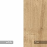 Credenza quercia e bianca 150x35x82h cm 2 ante - Margravi