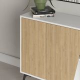 Credenza quercia e bianca 150x35x82h cm 2 ante - Margravi