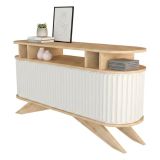 Credenza quercia e bianca 150x43x75h cm 2 ante - Joy