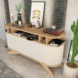 Credenza quercia e bianca 150x43x75h cm 2 ante - Joy