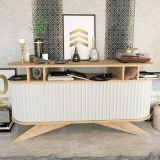 Credenza quercia e bianca 150x43x75h cm 2 ante - Joy