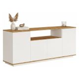 Credenza quercia e bianca 180x44x75h cm 3 ante - Aziz