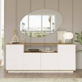 Credenza quercia e bianca 180x44x75h cm 3 ante - Aziz