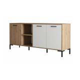 Credenza quercia e bianca 180x45x80h cm 3 ante - Hato