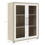 Credenza quercia e bianca 89x40x113h cm 2 ante - Ampezzo
