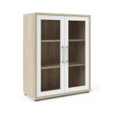 Credenza quercia e bianca 89x40x113h cm 2 ante - Ampezzo