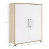 Credenza quercia e bianca 89x40x113h cm 2 ante - Warszawa