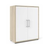 Credenza quercia e bianca 89x40x113h cm 2 ante - Warszawa