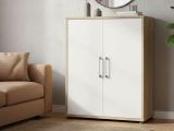 Credenza quercia e bianca 89x40x113h cm 2 ante - Warszawa