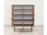 Credenza quercia e nera 93x36x115h cm 2 cassetti - Katmandu