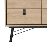 Credenza rovere 101x40x94h cm 6 cassetti - Maka