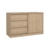 Credenza rovere 118x50x75h cm 1 anta e 3 cassetti - Bebinca