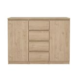 Credenza rovere 120x50x90h cm 2 ante e 4 cassetti - Angelika