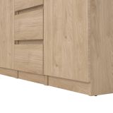 Credenza rovere 120x50x90h cm 2 ante e 4 cassetti - Angelika
