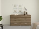 Credenza rovere 140x40x81h cm 8 cassetti - Phethai