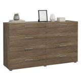 Credenza rovere 140x40x81h cm 8 cassetti - Urduja