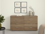 Credenza rovere 140x40x81h cm 8 cassetti - Urduja