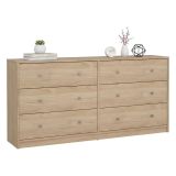 Credenza rovere 143x30x68h cm 6 cassetti - Rick