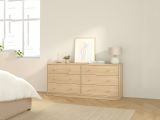 Credenza rovere 143x30x68h cm 6 cassetti - Rick