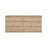 Credenza rovere 153x50x70h cm 6 cassetti - Abacadabra