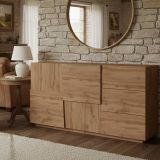 Credenza rovere 180x44x86h cm 2 ante e 3 cassetti - Avelignese