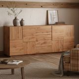 Credenza rovere 220x44x86h cm 4 ante e 3 cassetti - Astel