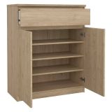 Credenza rovere 80x40x100h cm 2 ante e 1 cassetto - Genziana